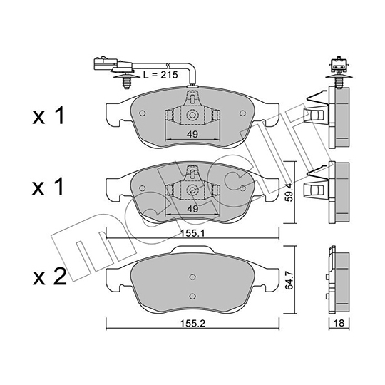 22-0817-3 - Brake Pad Set, disc brake 