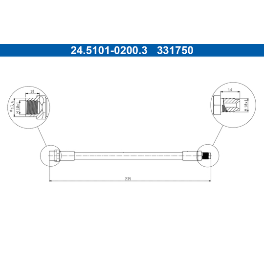 24.5101-0200.3 - Brake Hose 