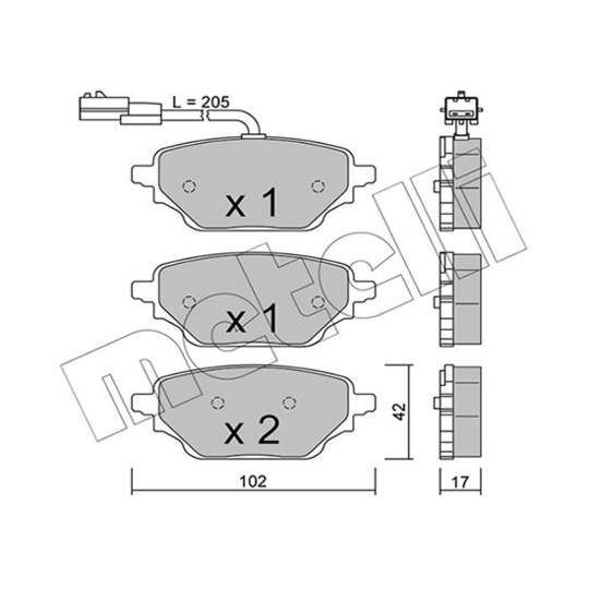 22-1352-1 - Brake Pad Set, disc brake 