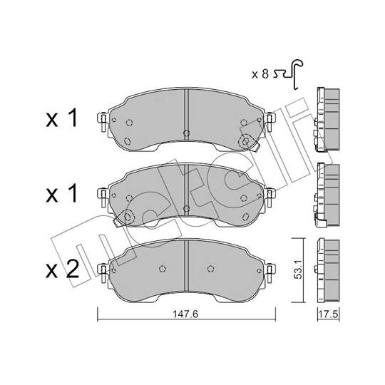 22-1375-0 - Brake Pad Set, disc brake 