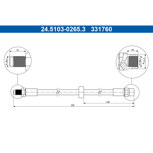 24.5103-0265.3 - Brake Hose 