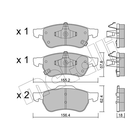 22-1408-0 - Brake Pad Set, disc brake 