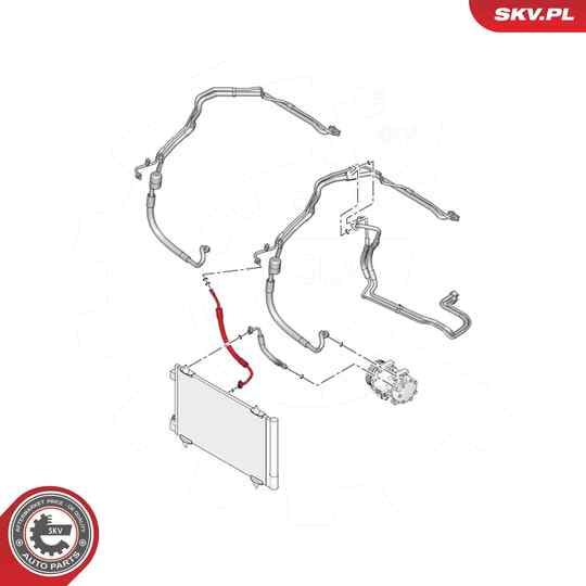 54SKV603 - High-/Low Pressure Line, air conditioning 