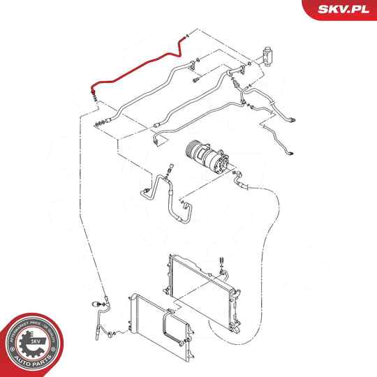 54SKV629 - High-/Low Pressure Line, air conditioning 