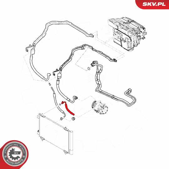 54SKV607 - High-/Low Pressure Line, air conditioning 