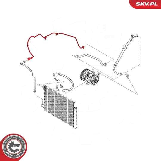 54SKV610 - High-/Low Pressure Line, air conditioning 