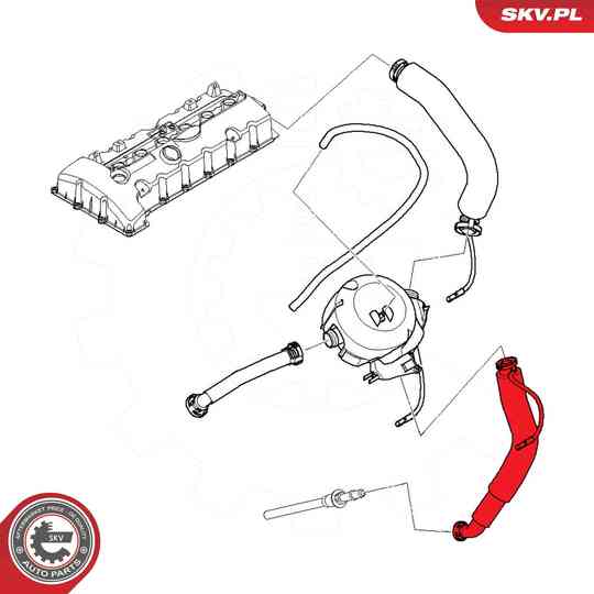 54SKV755 - Hose, crankcase breather 