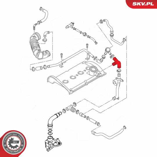 54SKV543 - Hose, crankcase breather 