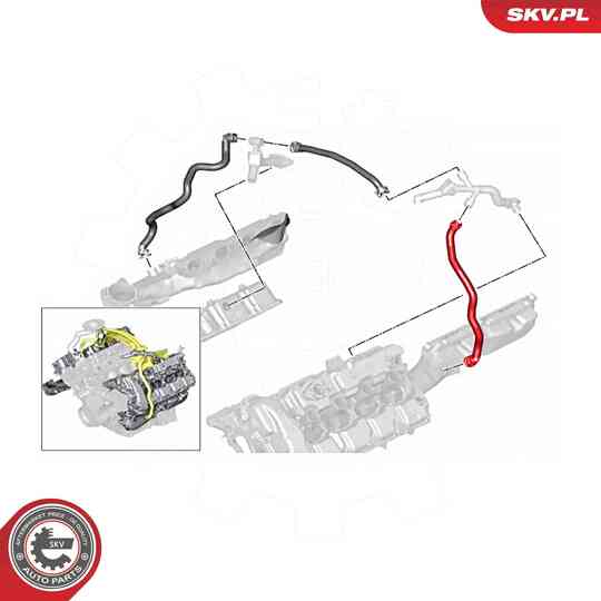 54SKV756 - Hose, crankcase breather 