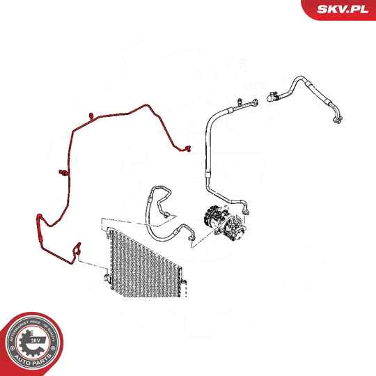 54SKV612 - High-/Low Pressure Line, air conditioning 