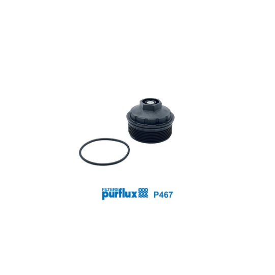 P467 - Cap, oil filter housing 