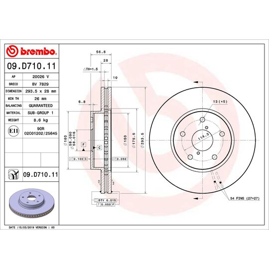 09.D710.11 - Brake Disc 