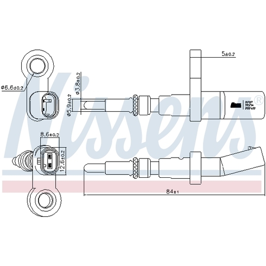 207017 - Sensor, kylmedietemperatur 