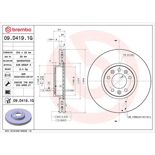 KT 10 049 - Brake Set, disc brake 