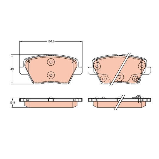 GDB2319 - Brake Pad Set, disc brake 