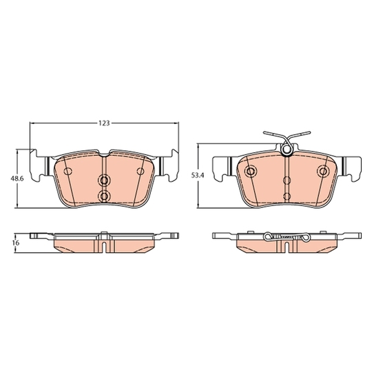 GDB2313 - Brake Pad Set, disc brake 