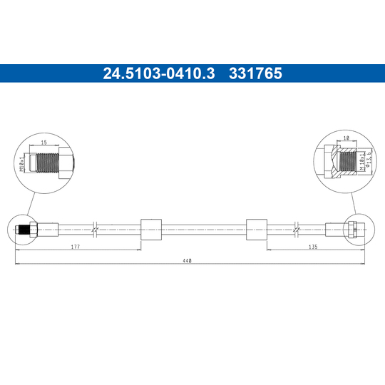 24.5103-0410.3 - Brake Hose 