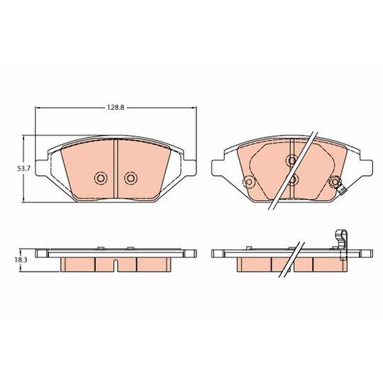 GDB2318 - Brake Pad Set, disc brake 