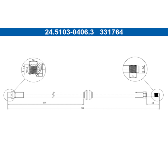24.5103-0406.3 - Brake Hose 