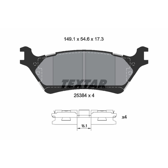 2538401 - Brake Pad Set, disc brake 