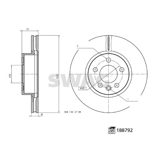 33 11 0883 - Brake Disc 