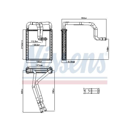 707326 - Heat Exchanger, interior heating 