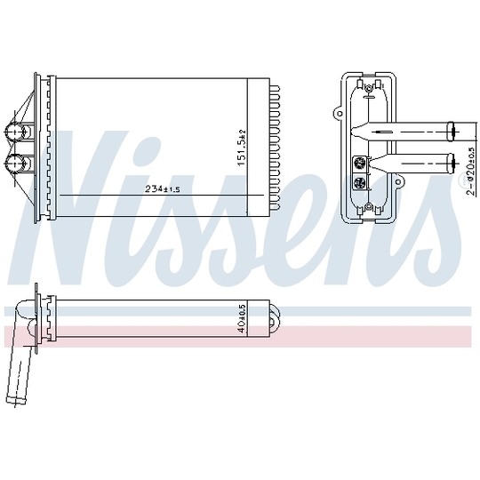 707350 - Heat Exchanger, interior heating 