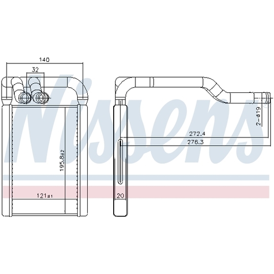 707324 - Heat Exchanger, interior heating 