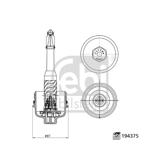 194375 - Cap, oil filter housing 