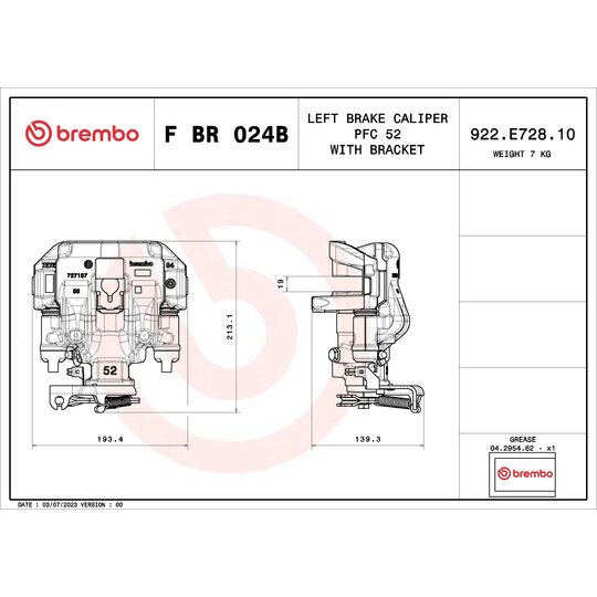 F BR 024B - Brake Caliper 