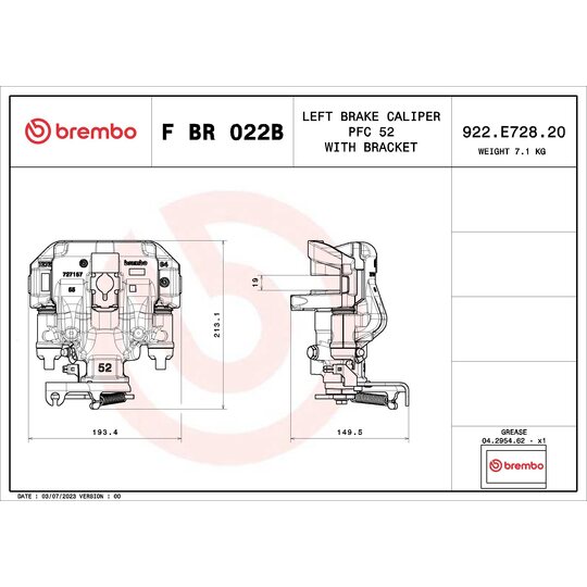 F BR 022B - Brake Caliper 