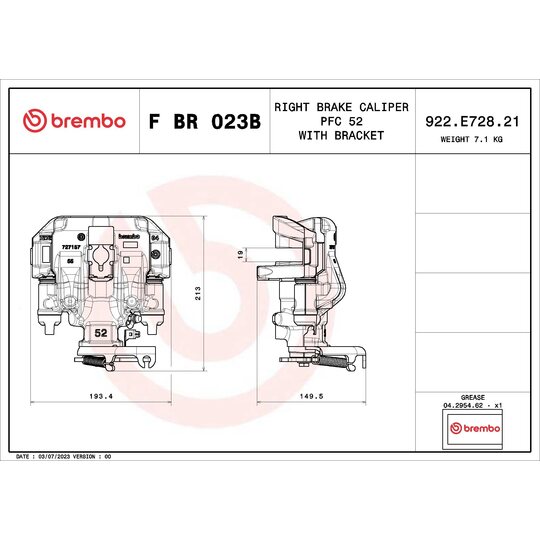 F BR 023B - Brake Caliper 