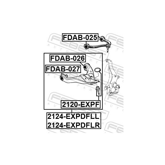 2124-EXPDFLR - Länkarm, hjulupphängning 