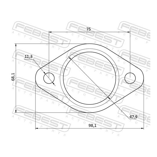 10492-006 - Gasket, exhaust pipe 