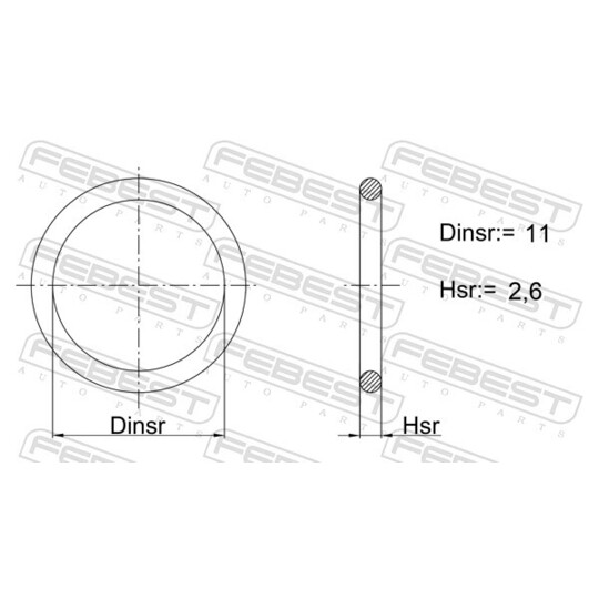 23400-030 - Seal, coolant pipe 