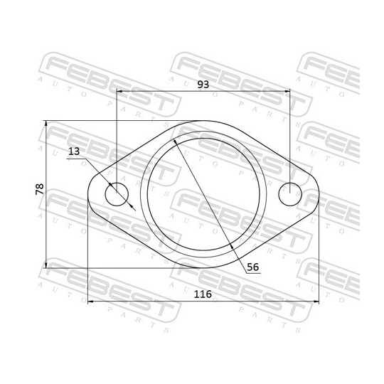 12492-003 - Gasket, exhaust pipe 