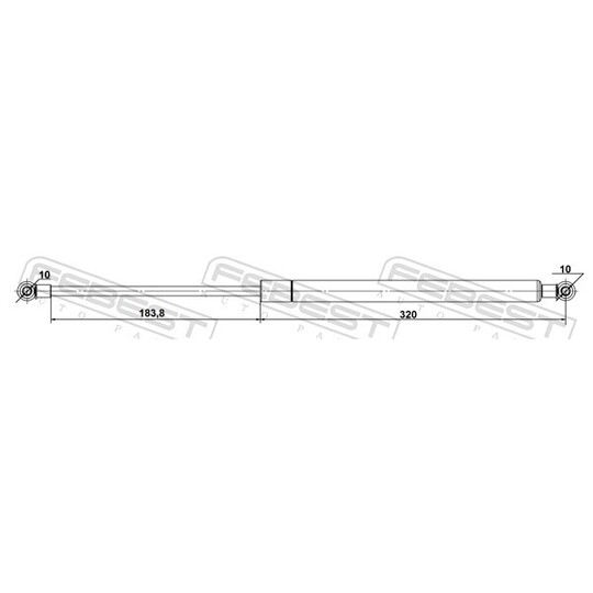 26117-003 - Gas Spring, bonnet 