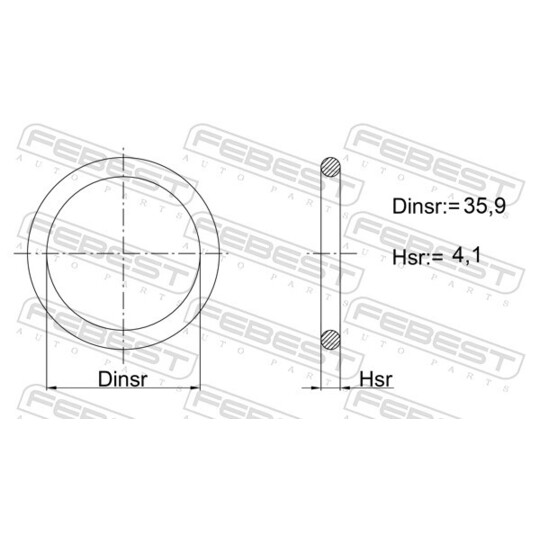 25400-001 - Gasket, coolant flange 