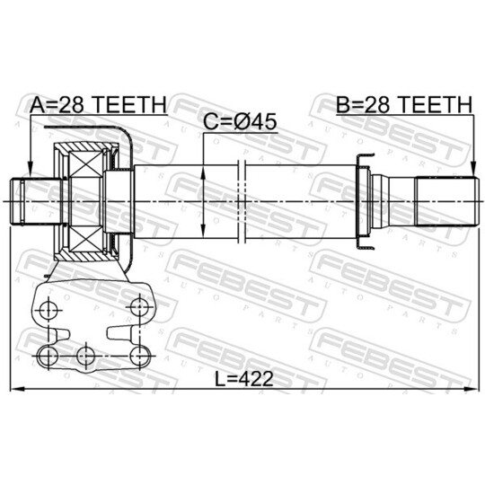 1212-TM2WDRH - Vetoakseli 