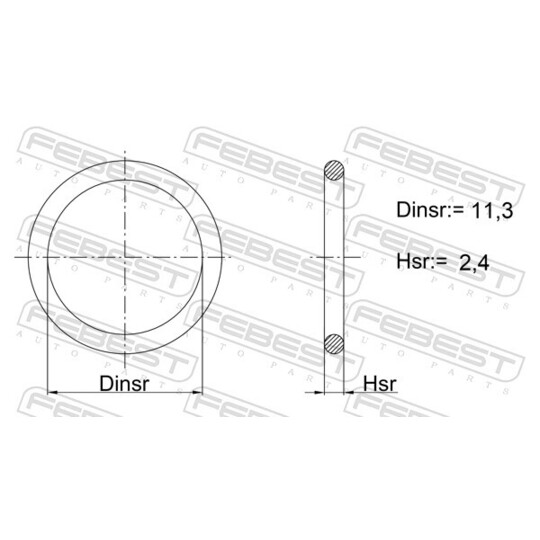27400-003 - Seal, oil cooler (automatic transmission) 