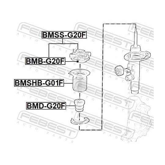 BMD-G20F - Gummibuffert, fjädring 