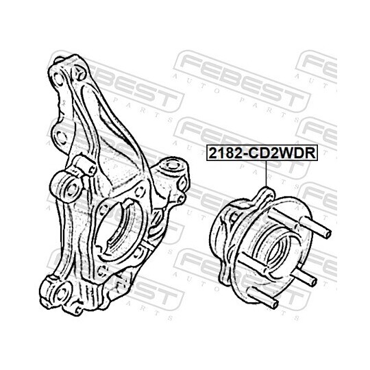 2182-CD2WDR - Wheel hub 