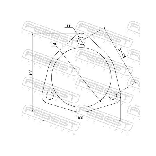 10492-001 - Gasket, exhaust pipe 