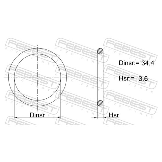 23400-042 - Tätning, kylvätskeledning 