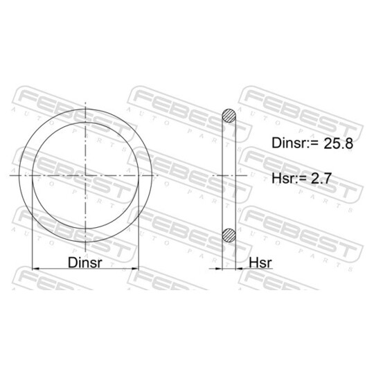 23400-016 - Seal, oil cooler (automatic transmission) 