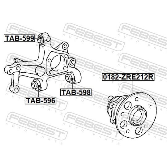 0182-ZRE212R - Wheel hub 