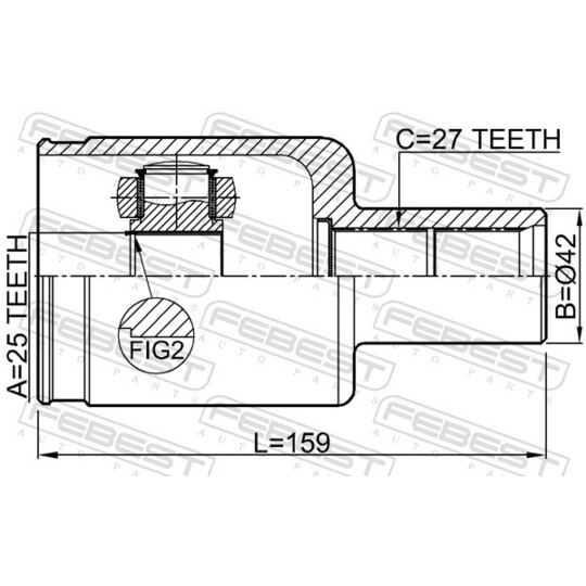 1011-C140RH - Ledsats, drivaxel 