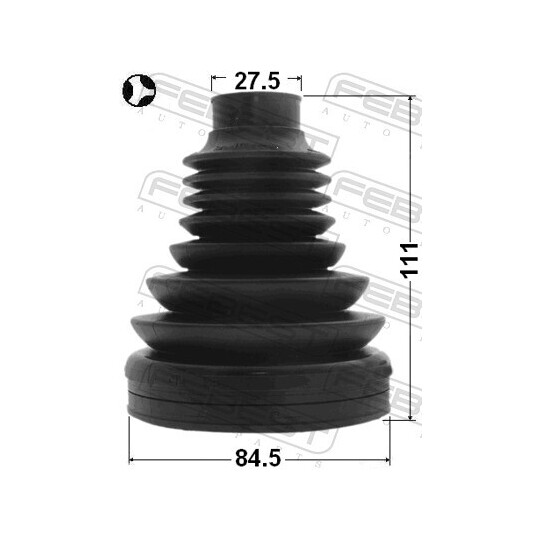 1715P-Q5T - Bellow, drive shaft 