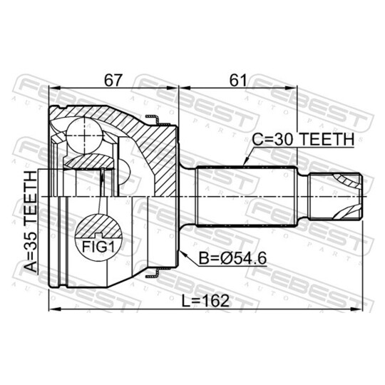 2210-MQ4F - Joint Kit, drive shaft 