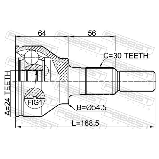 1010-C140 - Joint Kit, drive shaft 